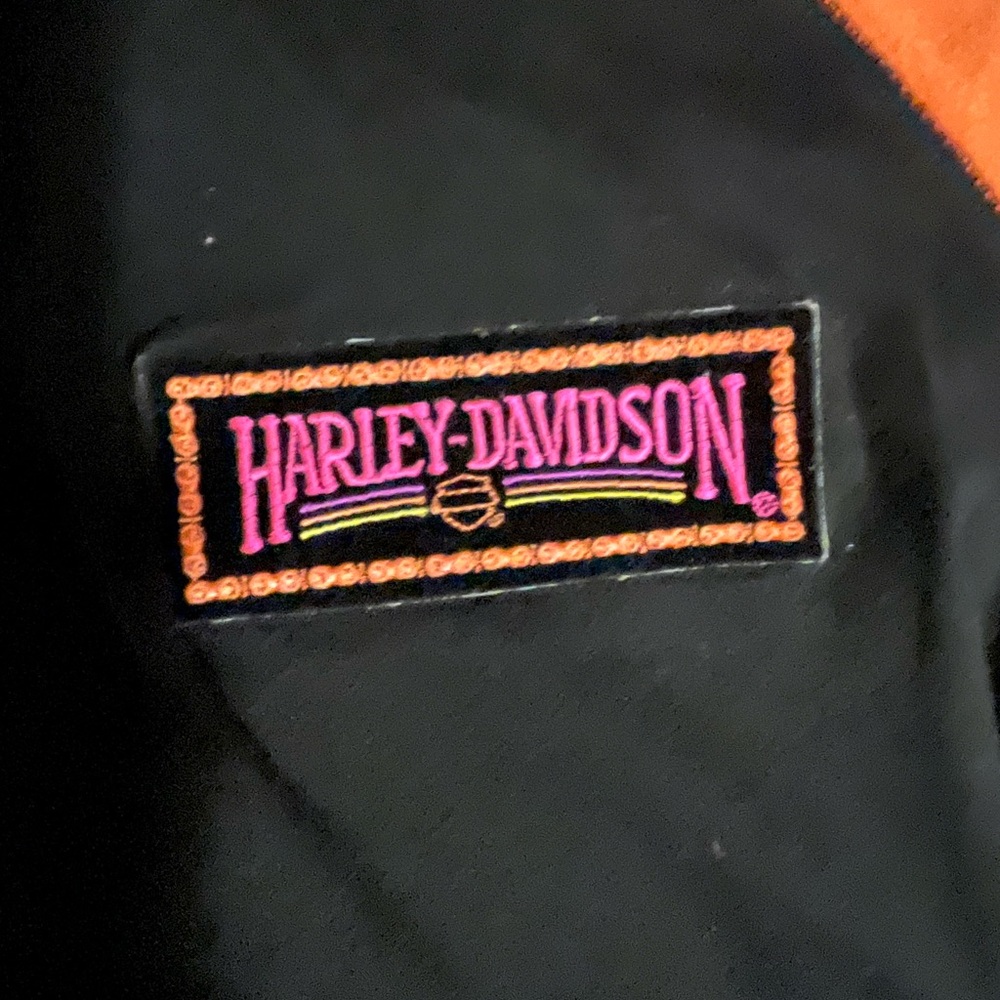 Harley-Davidson Black and Orange Logo Patch